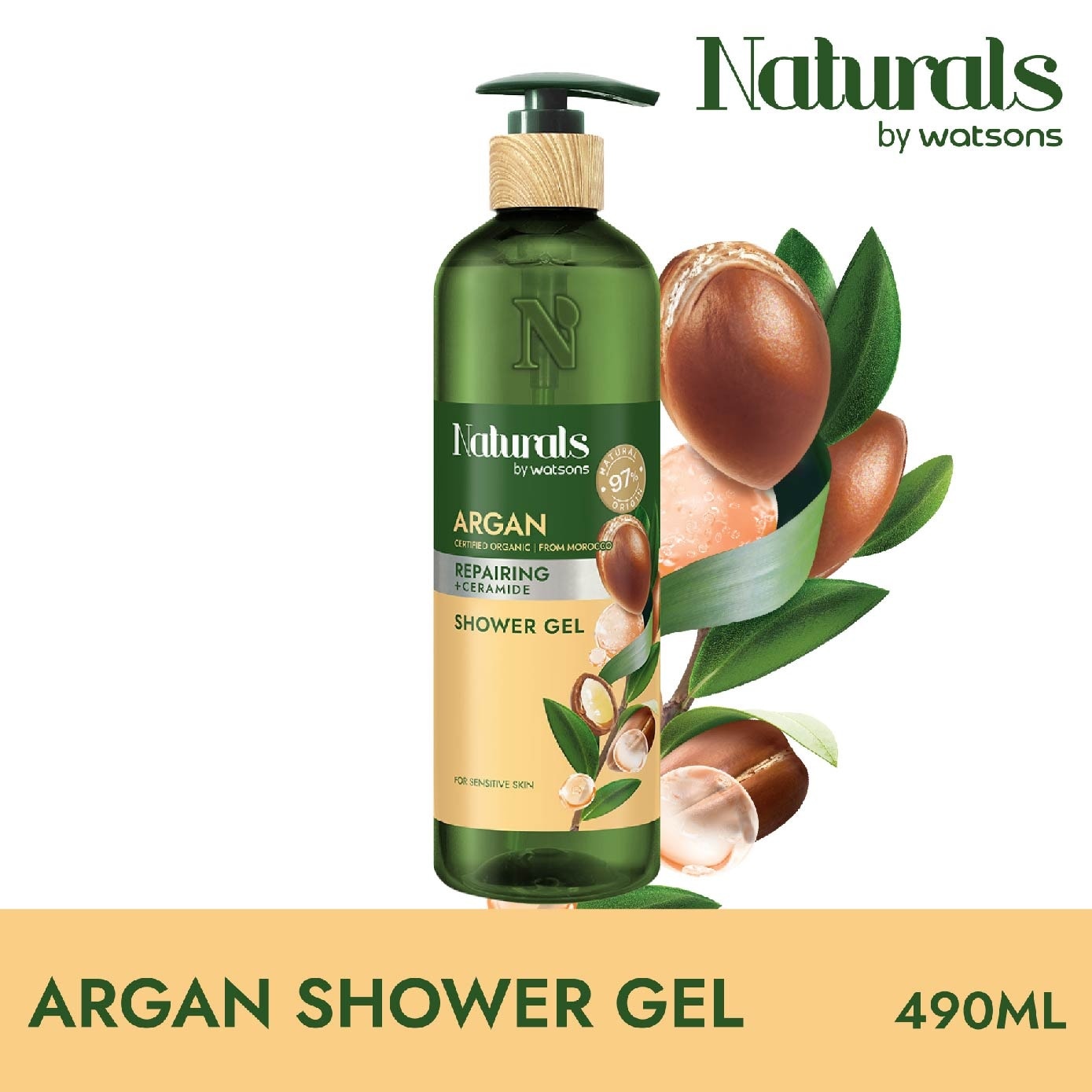 Argan + Ceramide Repairing Shower Gel (For Sensitive Skin) 490ml