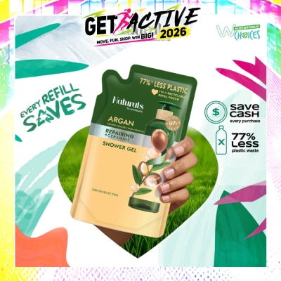NATURALS BY WATSONS - Argan + Ceramide Repairing Shower Gel Refill Pack 450ml image
