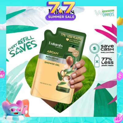 NATURALS BY WATSONS - Argan + Ceramide Repairing Shower Gel Refill Pack 450ml