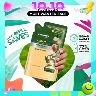 NATURALS BY WATSONS Argan + Ceramide Repairing Shower Gel Refill Pack 450ml image