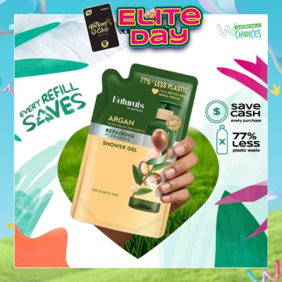 NATURALS BY WATSONS - Argan + Ceramide Repairing Shower Gel Refill Pack 450ml