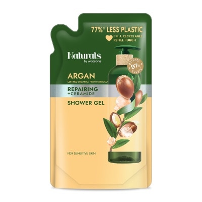 NATURALS BY WATSONS Argan + Ceramide Repairing Shower Gel Refill Pack 450ml