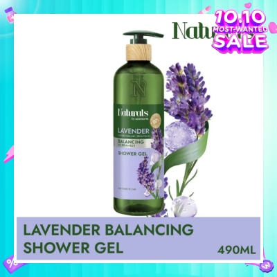 NATURALS BY WATSONS Lavender + Ceramide Balancing Shower Gel (For Sensitive Skin) 490ml