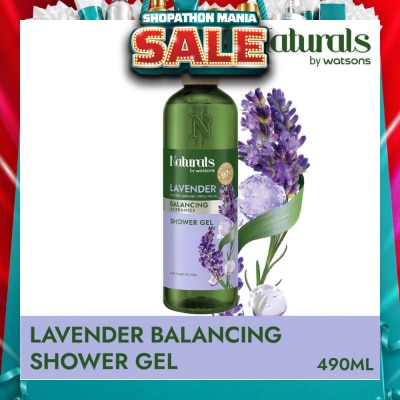 NATURALS BY WATSONS - Lavender + Ceramide Balancing Shower Gel (For Sensitive Skin) 490ml