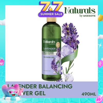 NATURALS BY WATSONS - Lavender + Ceramide Balancing Shower Gel (For Sensitive Skin) 490ml
