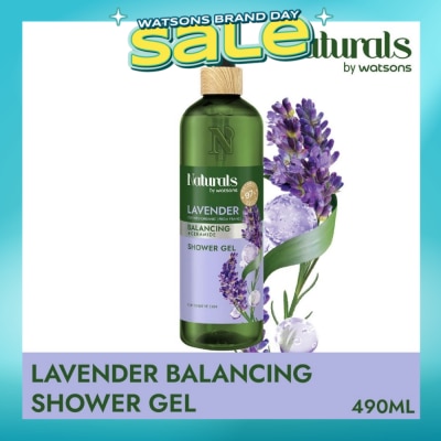 NATURALS BY WATSONS - Lavender + Ceramide Balancing Shower Gel (For Sensitive Skin) 490ml