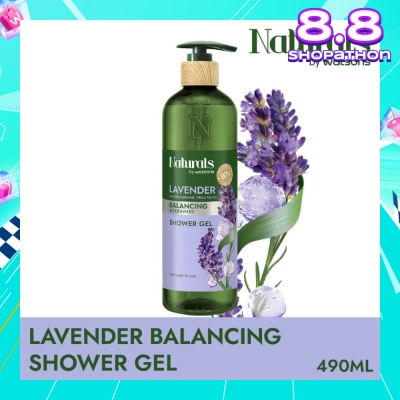 NATURALS BY WATSONS Lavender + Ceramide Balancing Shower Gel (For Sensitive Skin) 490ml