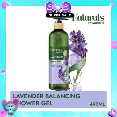 NATURALS BY WATSONS - Lavender + Ceramide Balancing Shower Gel (For Sensitive Skin) 490ml image