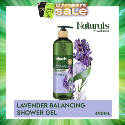 NATURALS BY WATSONS - Lavender + Ceramide Balancing Shower Gel (For Sensitive Skin) 490ml
