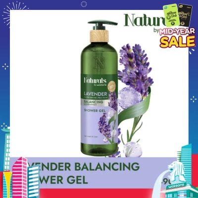 NATURALS BY WATSONS Lavender + Ceramide Balancing Shower Gel (For Sensitive Skin) 490ml