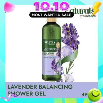NATURALS BY WATSONS Lavender + Ceramide Balancing Shower Gel (For Sensitive Skin) 490ml image