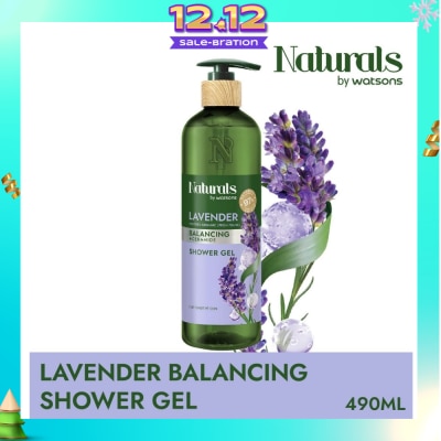 NATURALS BY WATSONS Lavender + Ceramide Balancing Shower Gel (For Sensitive Skin) 490ml
