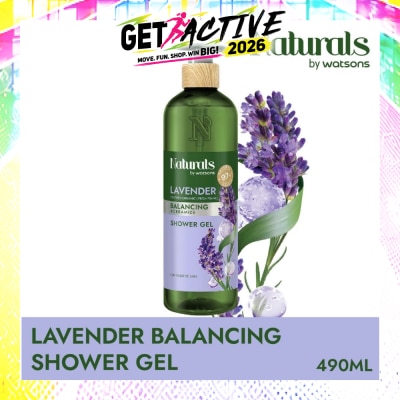 NATURALS BY WATSONS - Lavender + Ceramide Balancing Shower Gel (For Sensitive Skin) 490ml image