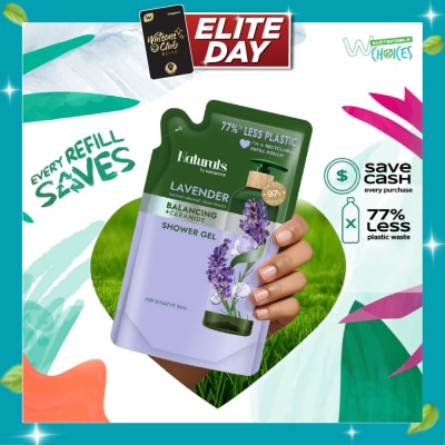 NATURALS BY WATSONS Lavender + Ceramide Balancing Shower Gel Refill Pack 450ml image