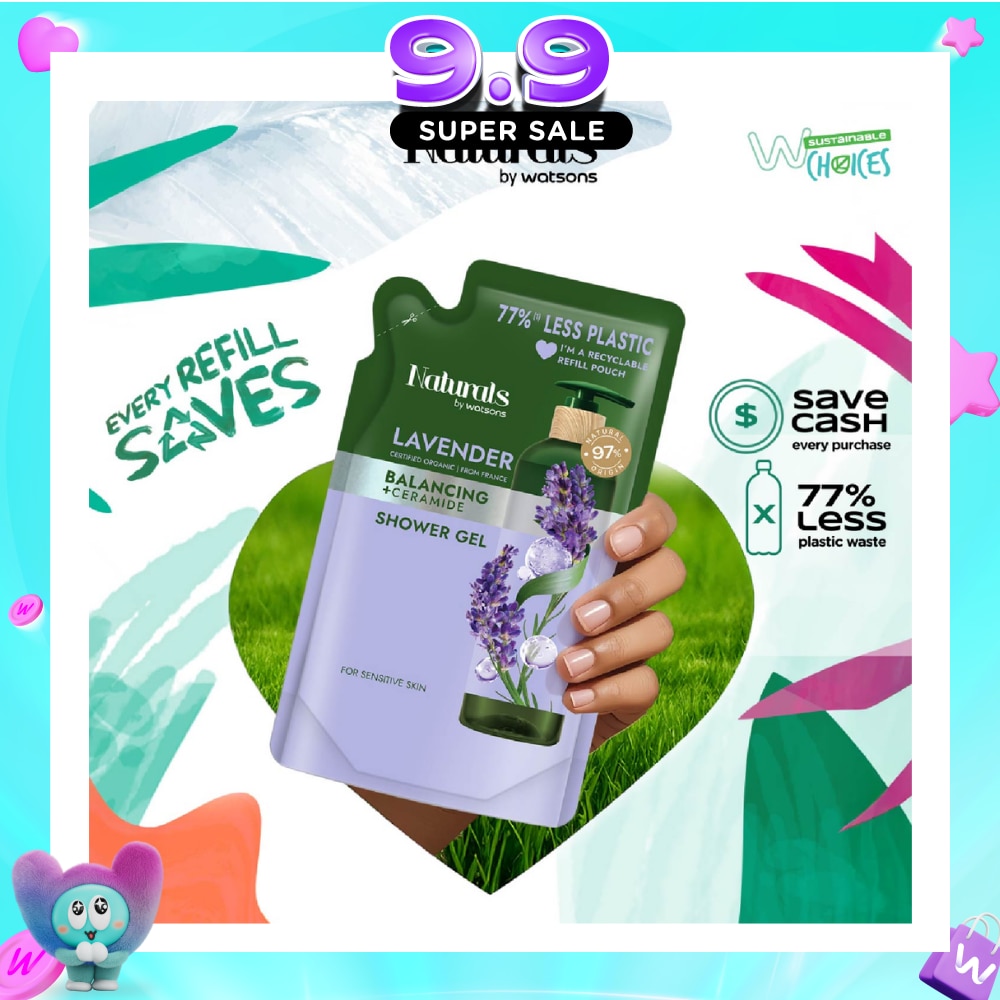 Lavender + Ceramide Balancing Shower Gel Refill Pack 450ml image