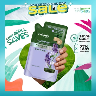NATURALS BY WATSONS - Lavender + Ceramide Balancing Shower Gel Refill Pack 450ml