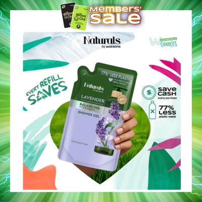 NATURALS BY WATSONS - Lavender + Ceramide Balancing Shower Gel Refill Pack 450ml