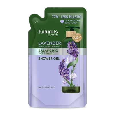 NATURALS BY WATSONS Lavender + Ceramide Balancing Shower Gel Refill Pack 450ml