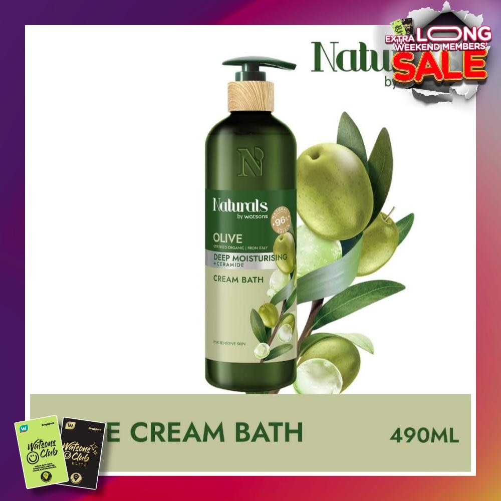 Olive + Ceramide Deep Moisturising Cream Bath (For Sensitive Skin) 490ml