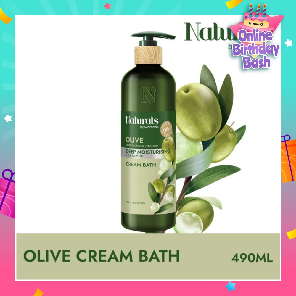 Olive + Ceramide Deep Moisturising Cream Bath (For Sensitive Skin) 490ml