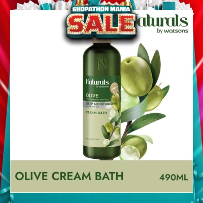 NATURALS BY WATSONS - Olive + Ceramide Deep Moisturising Cream Bath (For Sensitive Skin) 490ml