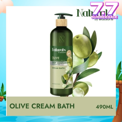 NATURALS BY WATSONS Olive + Ceramide Deep Moisturising Cream Bath (For Sensitive Skin) 490ml