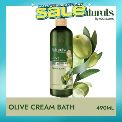NATURALS BY WATSONS - Olive + Ceramide Deep Moisturising Cream Bath (For Sensitive Skin) 490ml