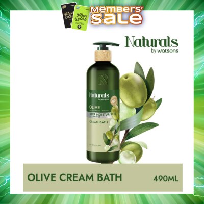 NATURALS BY WATSONS - Olive + Ceramide Deep Moisturising Cream Bath (For Sensitive Skin) 490ml