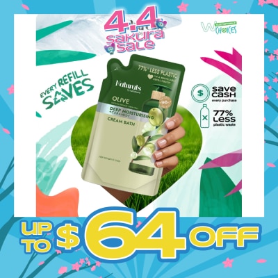 NATURALS BY WATSONS - Olive + Ceramide Cream Moisturising Bath Refill Pack 450ml