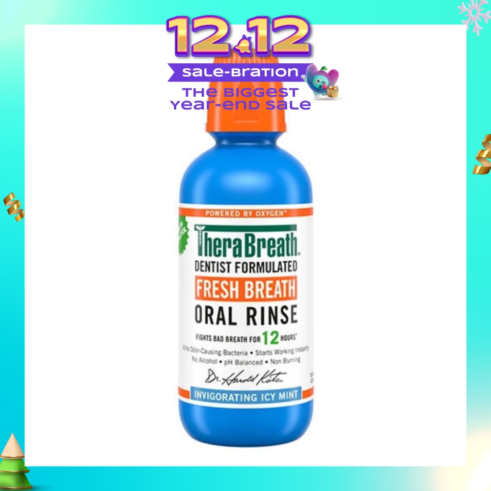Dentist Formulated Fresh Breath Oral Rinse Invigorating Icy Mint (Alcohol-Free) 473ml