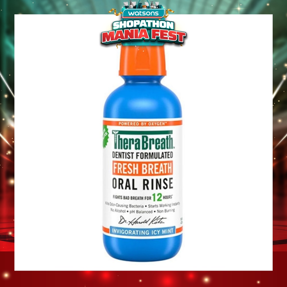 Dentist Formulated Fresh Breath Oral Rinse Invigorating Icy Mint (Alcohol-Free) 473ml