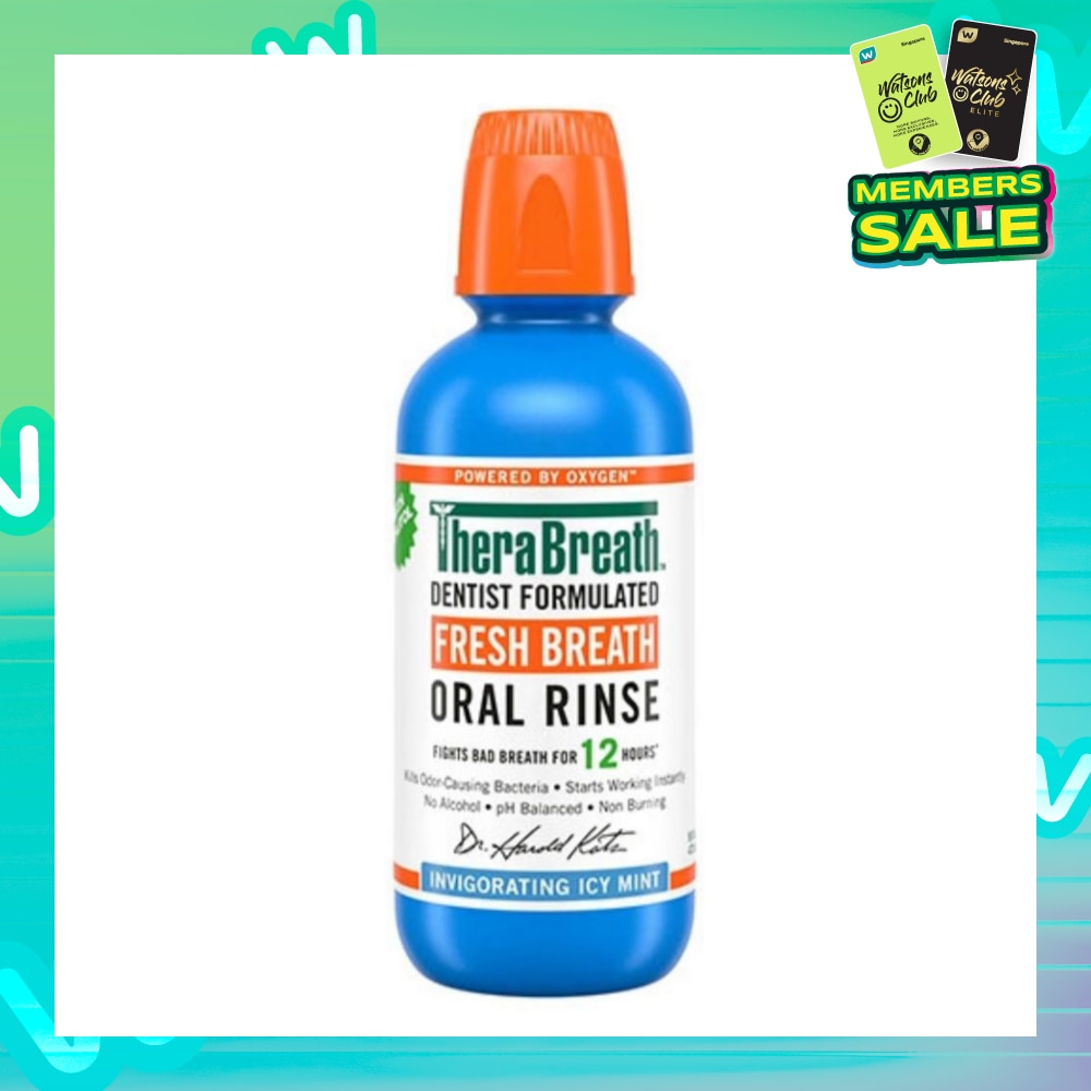 Dentist Formulated Fresh Breath Oral Rinse Invigorating Icy Mint (Alcohol-Free) 473ml