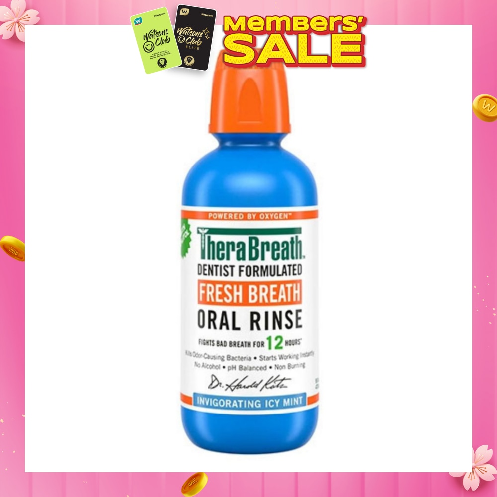 Dentist Formulated Fresh Breath Oral Rinse Invigorating Icy Mint (Alcohol-Free) 473ml