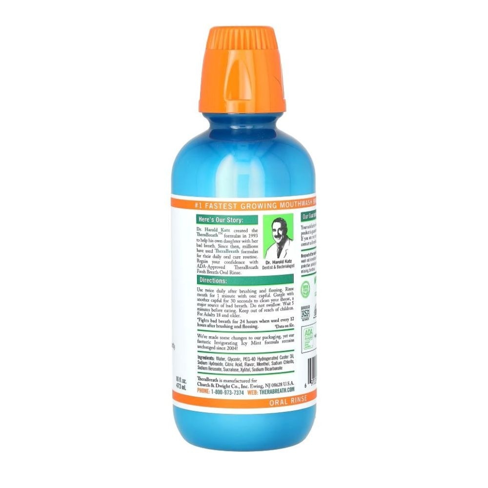 Dentist Formulated Fresh Breath Oral Rinse Invigorating Icy Mint (Alcohol-Free) 473ml