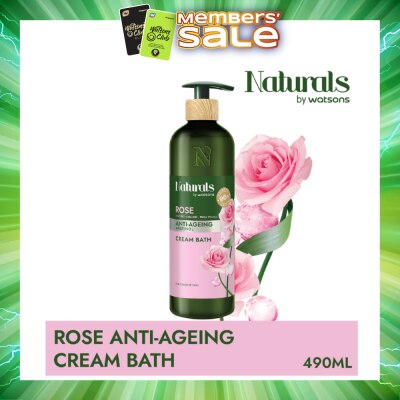 NATURALS BY WATSONS - Rose + Retinol Anti-Ageing Cream Bath (For Sensitive Skin) 490ml