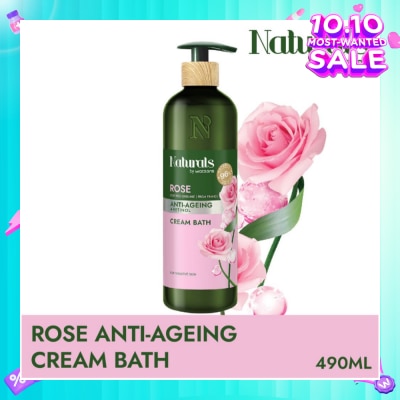 NATURALS BY WATSONS Rose + Retinol Anti-Ageing Cream Bath (For Sensitive Skin) 490ml