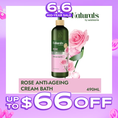 NATURALS BY WATSONS - Rose + Retinol Anti-Ageing Cream Bath (For Sensitive Skin) 490ml