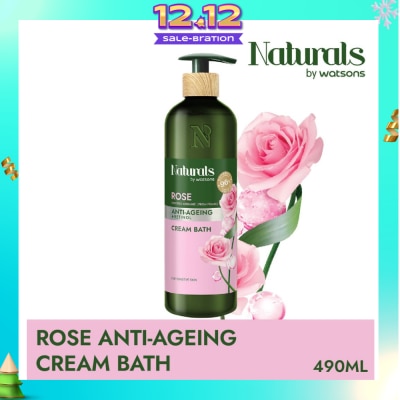 NATURALS BY WATSONS Rose + Retinol Anti-Ageing Cream Bath (For Sensitive Skin) 490ml