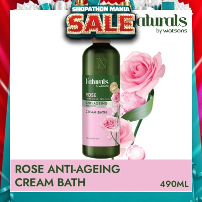 NATURALS BY WATSONS - Rose + Retinol Anti-Ageing Cream Bath (For Sensitive Skin) 490ml
