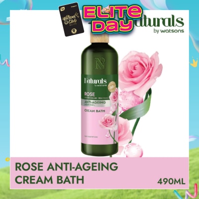 NATURALS BY WATSONS - Rose + Retinol Anti-Ageing Cream Bath (For Sensitive Skin) 490ml