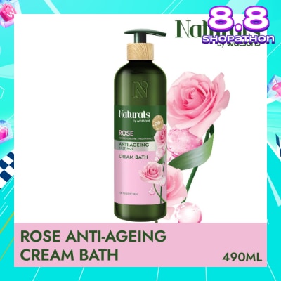 NATURALS BY WATSONS Rose + Retinol Anti-Ageing Cream Bath (For Sensitive Skin) 490ml