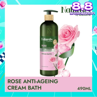 NATURALS BY WATSONS Rose + Retinol Anti-Ageing Cream Bath (For Sensitive Skin) 490ml