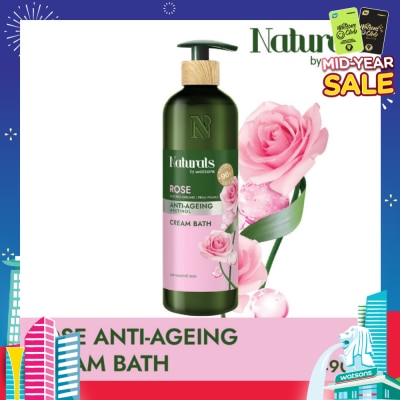 NATURALS BY WATSONS Rose + Retinol Anti-Ageing Cream Bath (For Sensitive Skin) 490ml