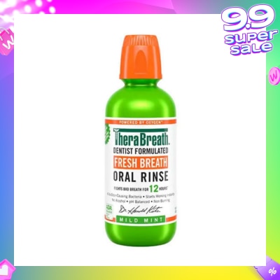 THERABREATH Dentist Formulated Fresh Breath Oral Rinse Mild Mint (Alcohol-Free) 473ml