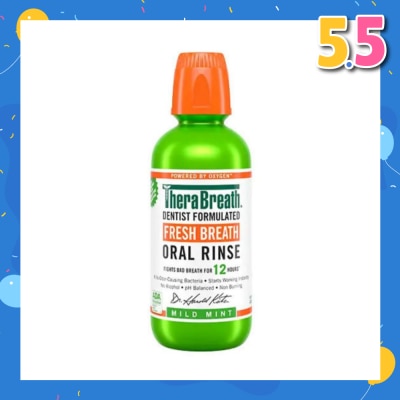 THERABREATH Dentist Formulated Fresh Breath Oral Rinse Mild Mint (Alcohol-Free) 473ml