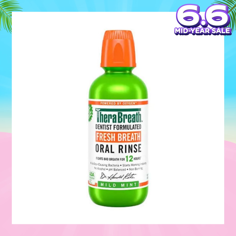 Dentist Formulated Fresh Breath Oral Rinse Mild Mint (Alcohol-Free) 473ml