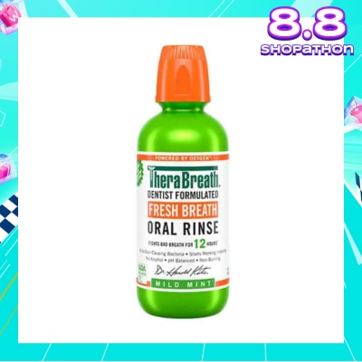 THERABREATH Dentist Formulated Fresh Breath Oral Rinse Mild Mint (Alcohol-Free) 473ml