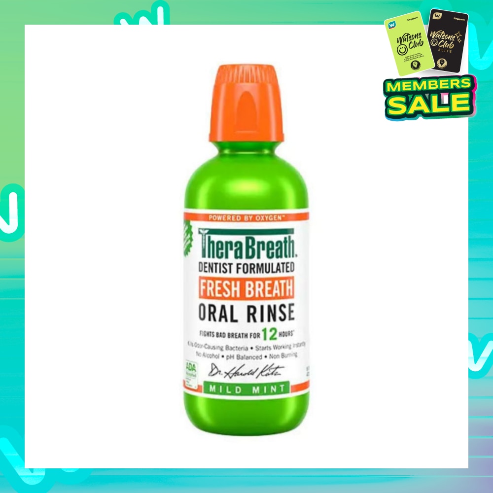 Dentist Formulated Fresh Breath Oral Rinse Mild Mint (Alcohol-Free) 473ml