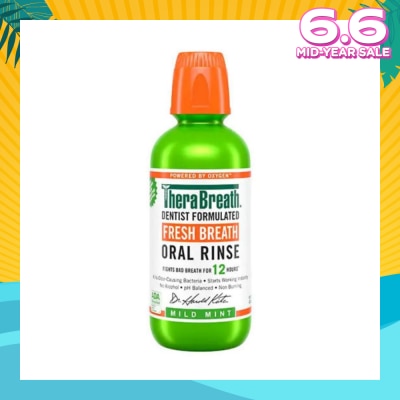 THERABREATH Dentist Formulated Fresh Breath Oral Rinse Mild Mint (Alcohol-Free) 473ml