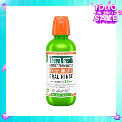 THERABREATH Dentist Formulated Fresh Breath Oral Rinse Mild Mint (Alcohol-Free) 473ml
